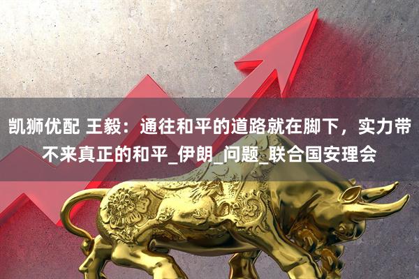 凯狮优配 王毅：通往和平的道路就在脚下，实力带不来真正的和平_伊朗_问题_联合国安理会